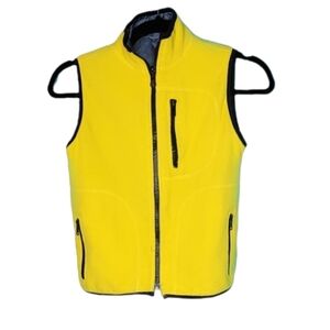 Bright Yellow Kids Fleece Vest Unisex